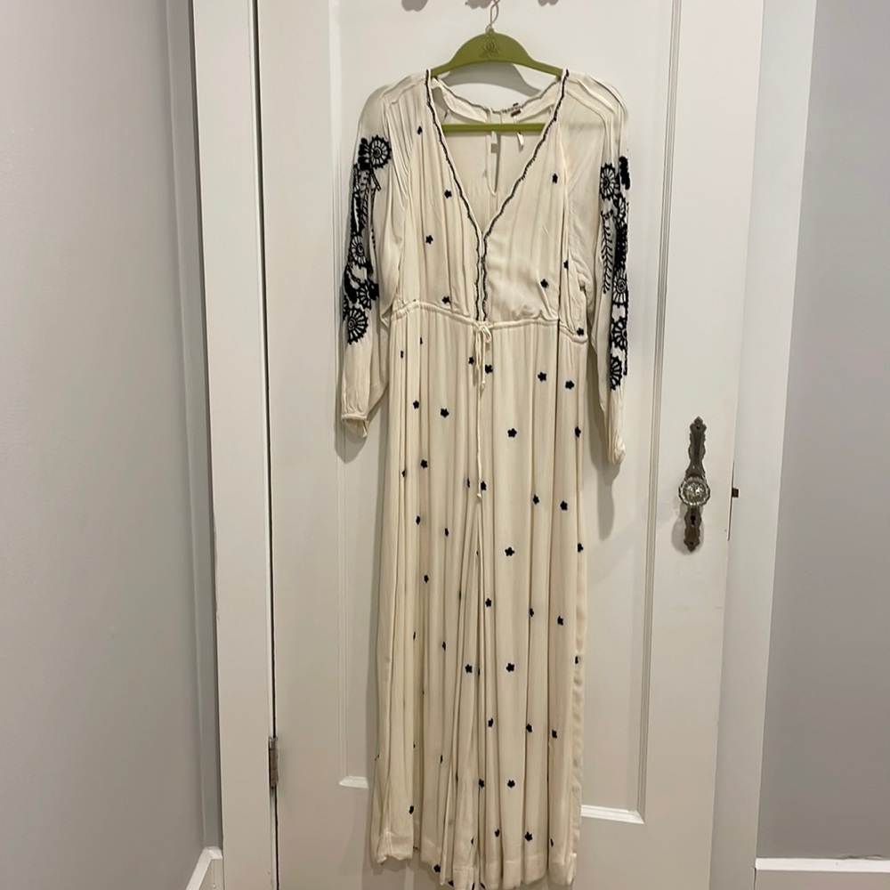 Free people jumpsuit embroidered